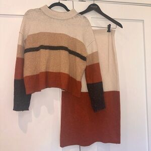 Free People Knit Sweater Set